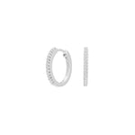 14kt. Weissgoldohrringe m/dia. 0.10ct W/SI