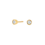 14ct. gold earrings w/dia. 0.20ct W/SI