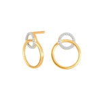14kt. Goldohrringe m/dia. 0.05ct W/SI