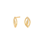 14kt. Goldohrringe m/dia. 0.02ct W/SI