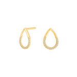 14kt. Goldohrringe m/dia. 0.06ct W/SI