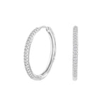 14kt. Weissgoldohrringe m/dia. 0.11ct W/SI