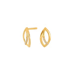 14kt. Goldohrringe m/dia. 0.02ct W/SI
