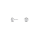 14ct. gold earrings w/dia. 0.45ct W/SI