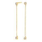 14ct. gold earhanger w/dia. 0.02ct. W/SI