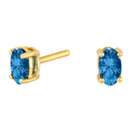 14 kt. Goldohrringe mit London-Topas