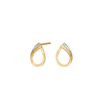 14kt. Gold Ohrstecker m. 0,014ct W/SI