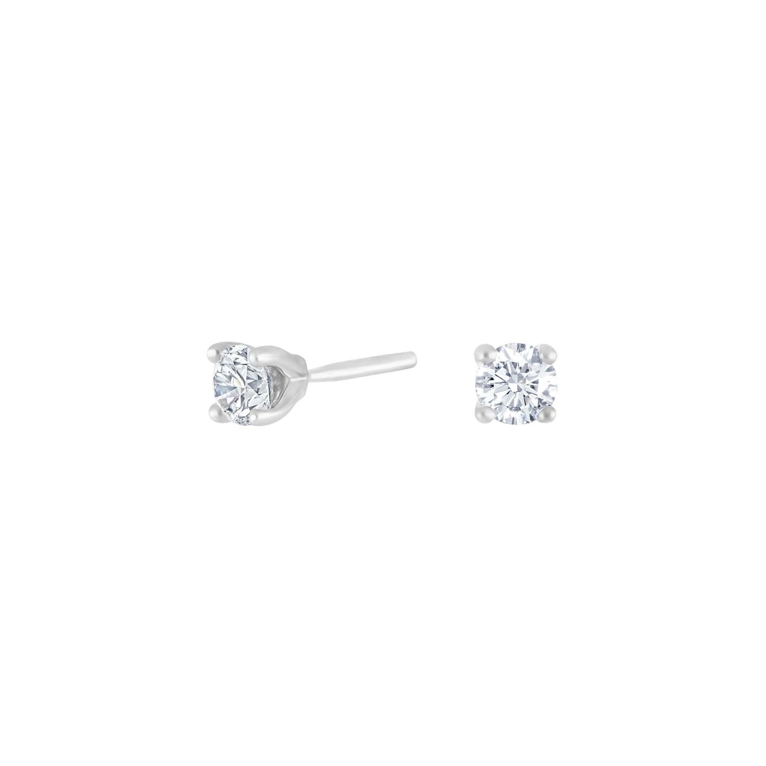 HEART 14kt. Weissgoldohrringe m/dia 0.30ct W/SI