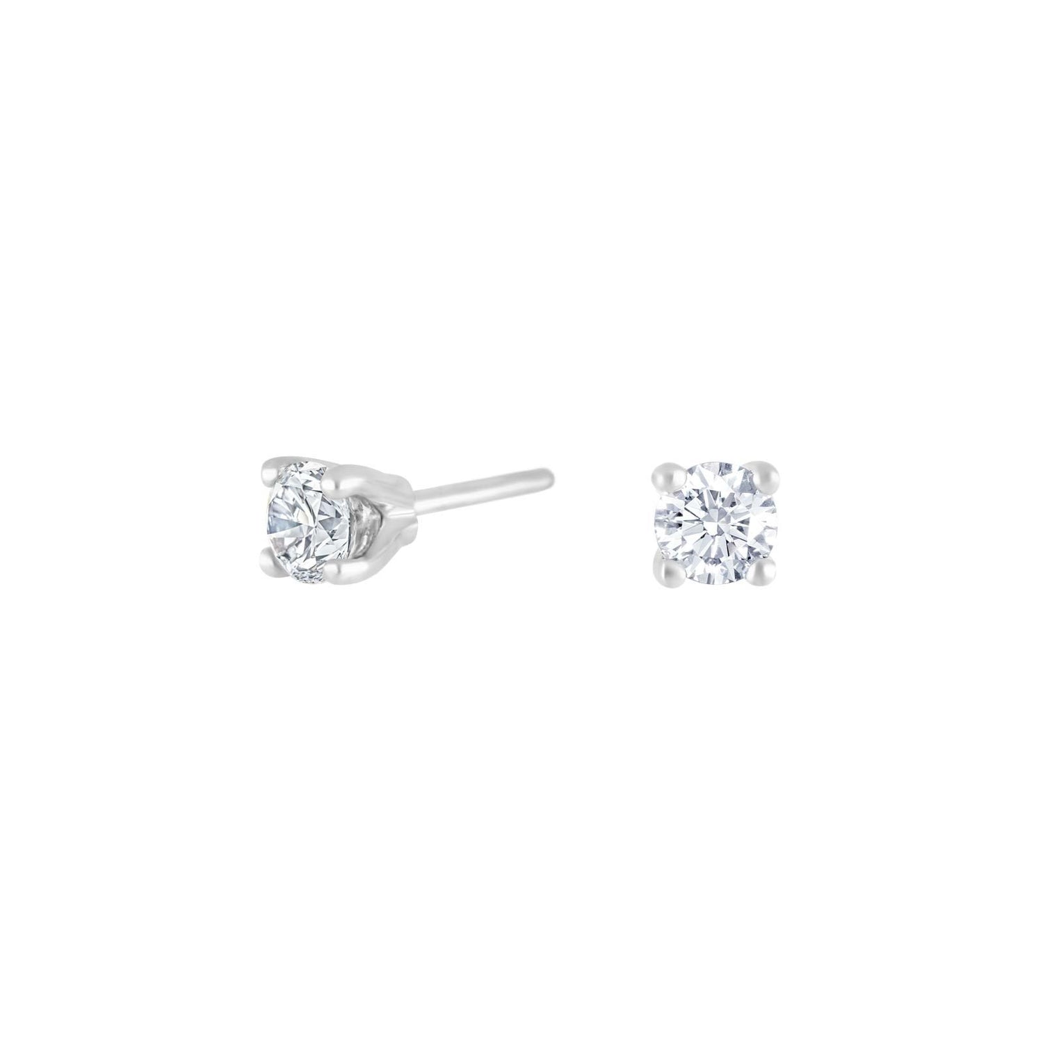 HEART 14kt. Weissgoldohrringe m/dia 0.40ct W/SI