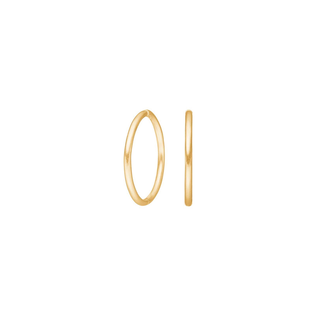 Gold-platet silver hoop earrings 16mm