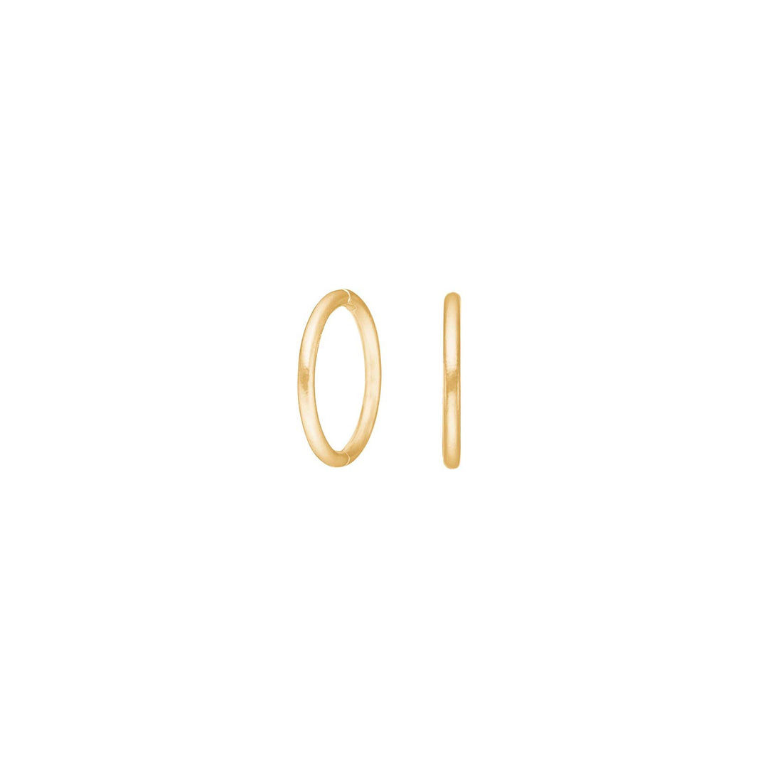 Forgyldt sølv creol 12mm udvendigt