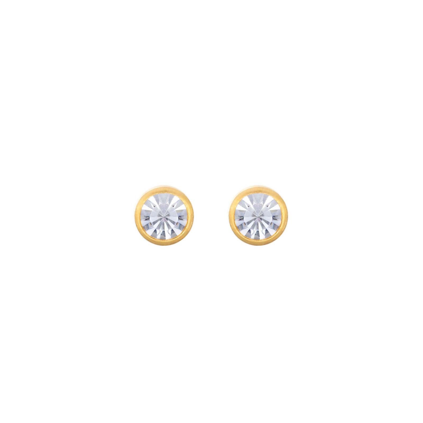 Inv2000 14kt. 3mm crystal i rørfatning