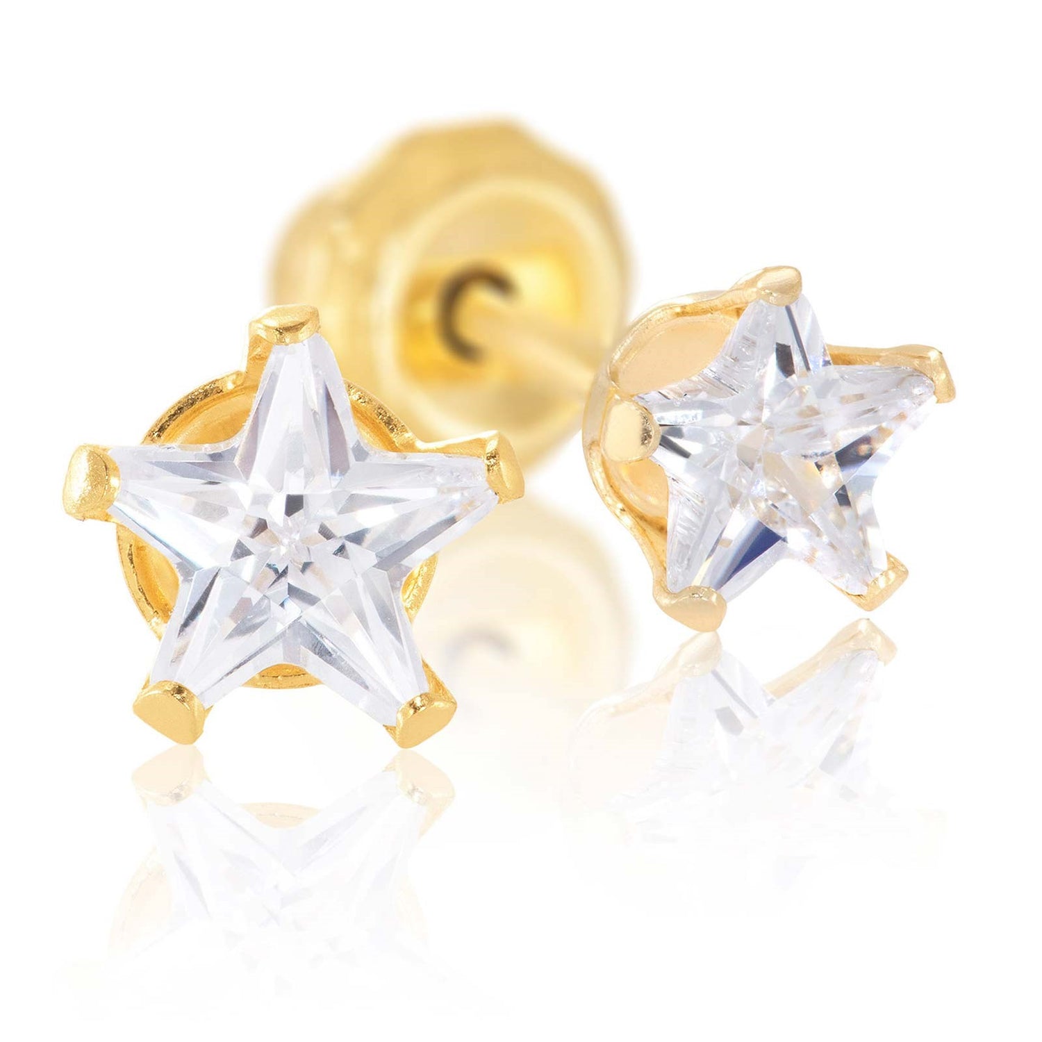 14k CZ star