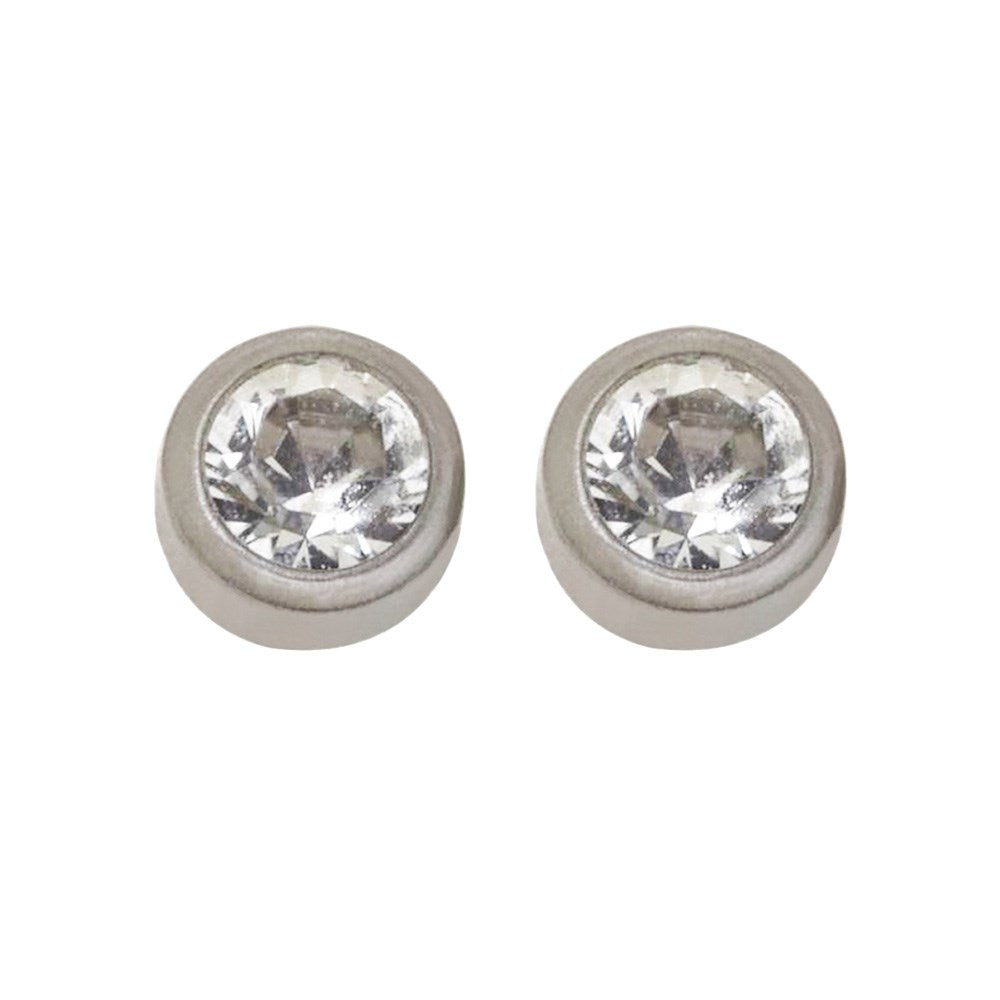 Rundfassung Kristall 4 mm Titan