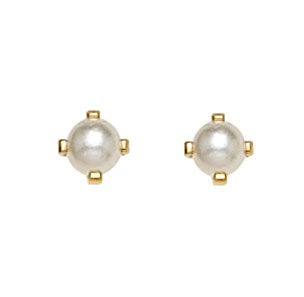 Pearl synth., 4 gr 4 mm Goldplated