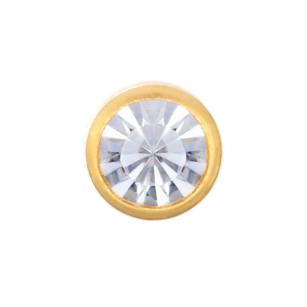Crystal, 3 mm Goldplated