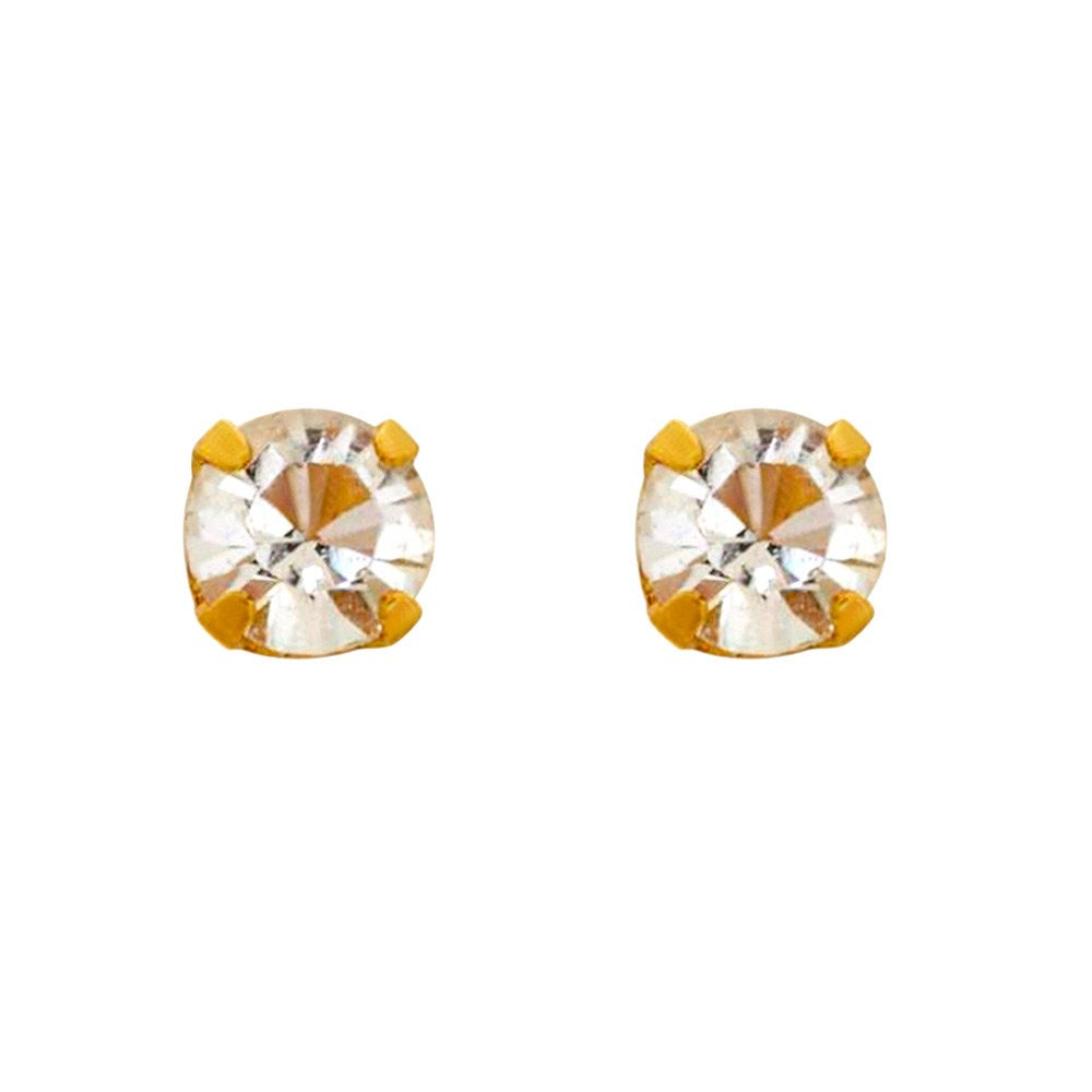 Crystal, 3 mm Goldplated