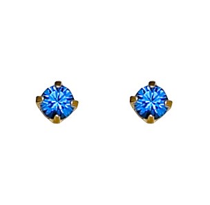 Safir, 3 mm Goldplated
