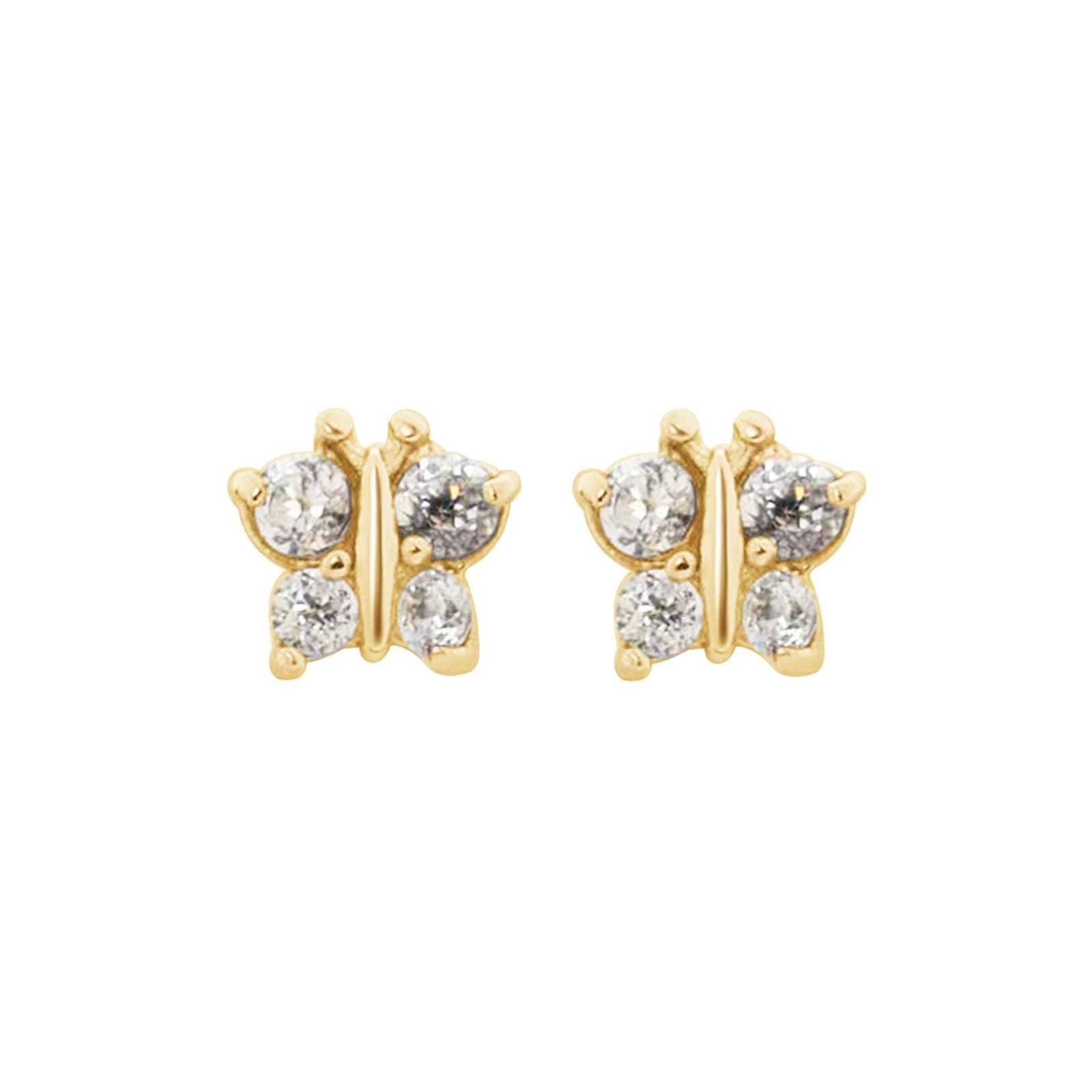 Inv2000 14kt. Sommerfugl med cz