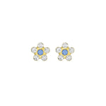 Inv2000 14kt. blomst crystal/safir