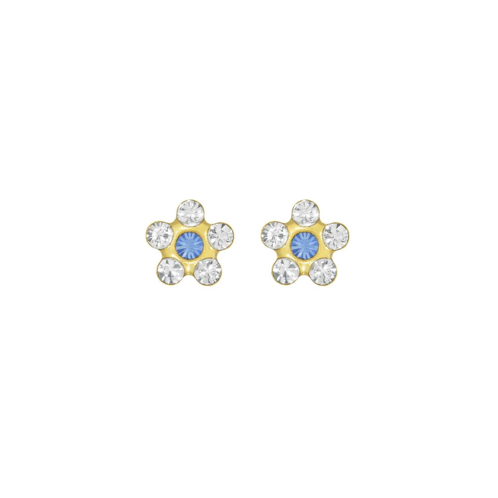 Inv2000 14kt. blomst crystal/safir