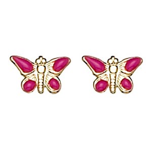 Inv2000 fg. sommerfugl m/ pink emalje