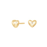 Silver goldp. small matt heart ring 7mm
