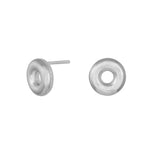 Silver rhod. earring