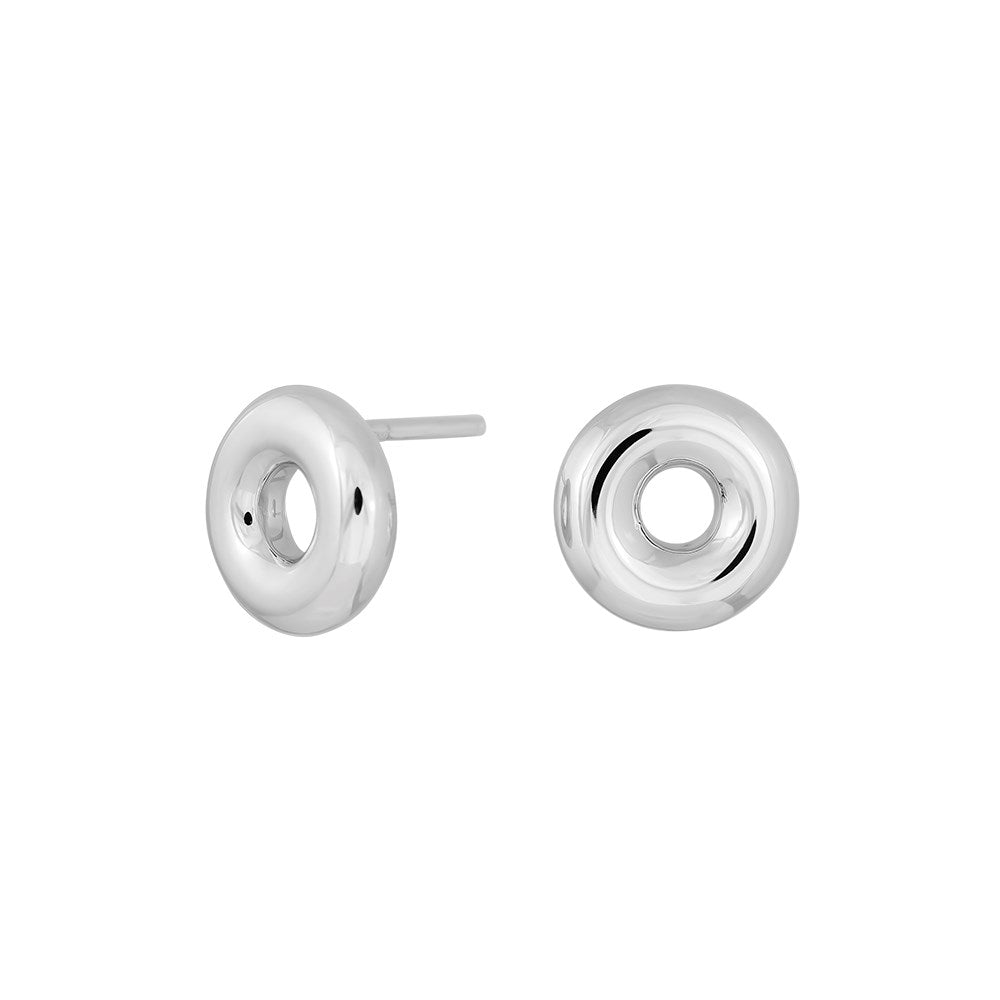 Silver rhod. earring