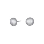 Silver rhod. earring w. grey fwp 8-9mm