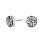 Silver earring with oxidizing