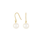 Silver gp. earhanger white freshw. Pearl