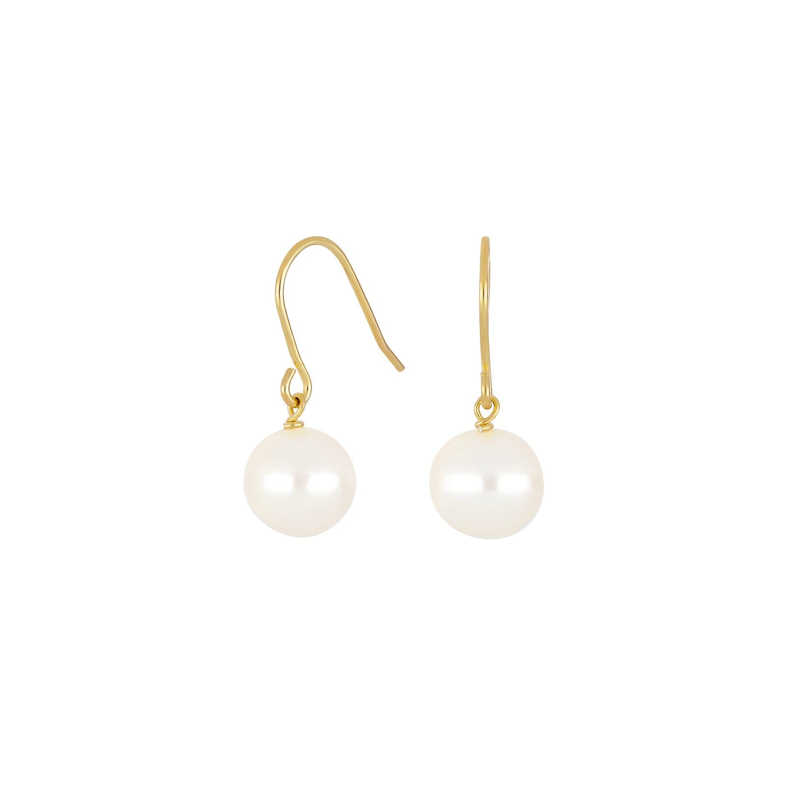 Silver gp. earhanger white freshw. Pearl