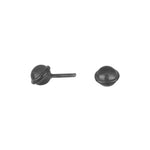 Silver black rhod. earring