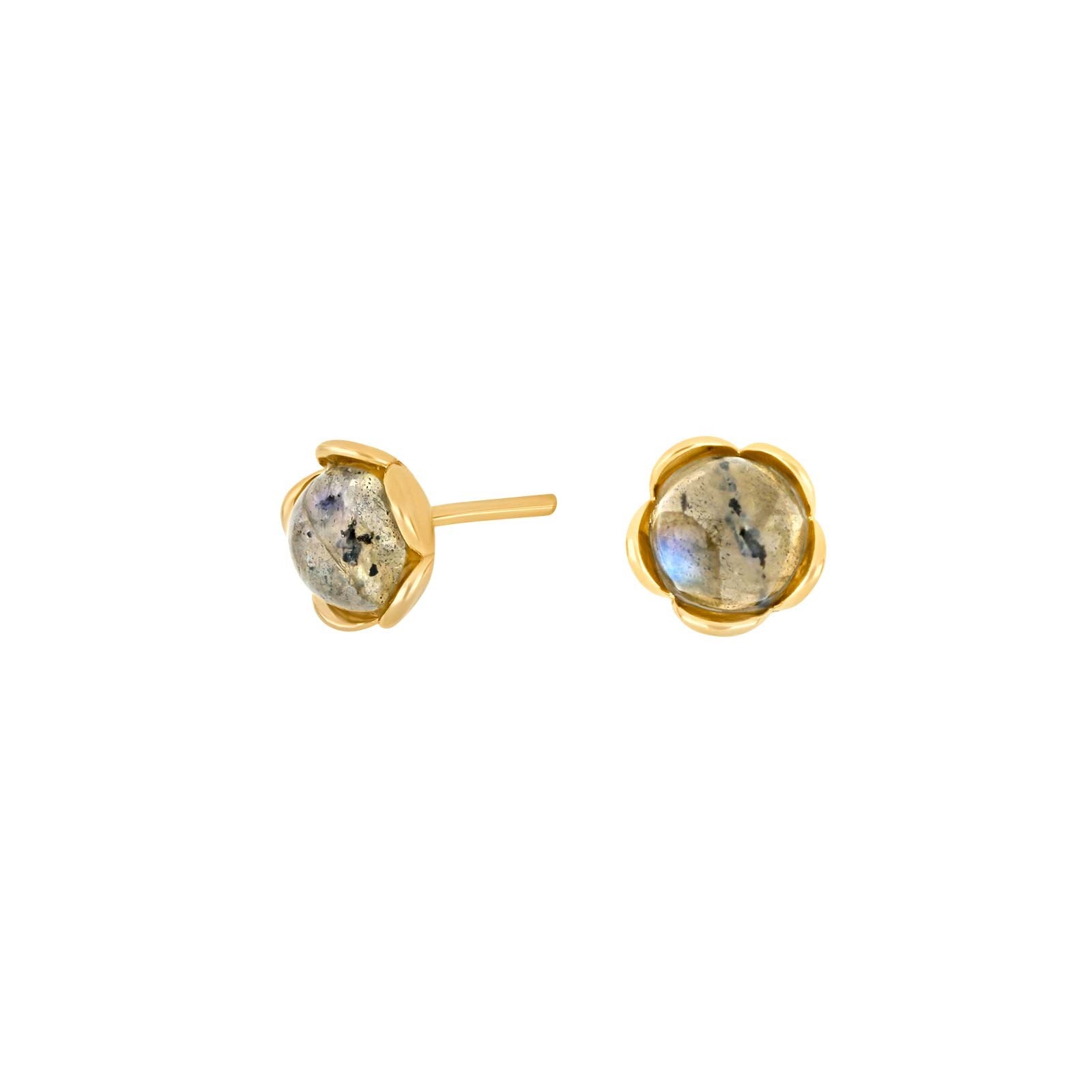 Silver goldp. Flower w/labradorite