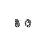 Silver + oxidize earring
