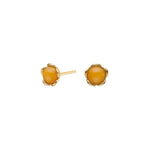 Silver gp earstuds with yellow aventurine