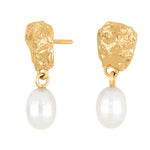 8ct. gold earring w/freshwater pearl