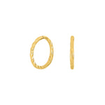 Gp. Silver hoop facet 10mm