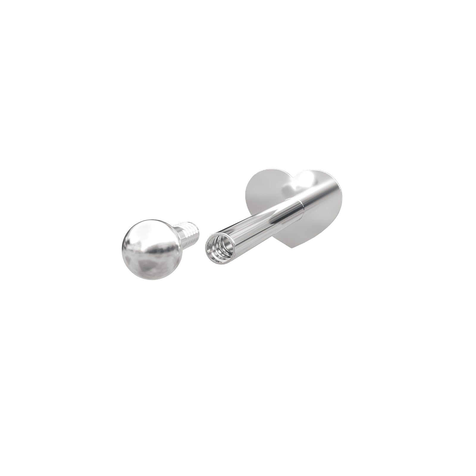 Rhd. Sil. Labret-piercing Kugel 2mm PIERCE52