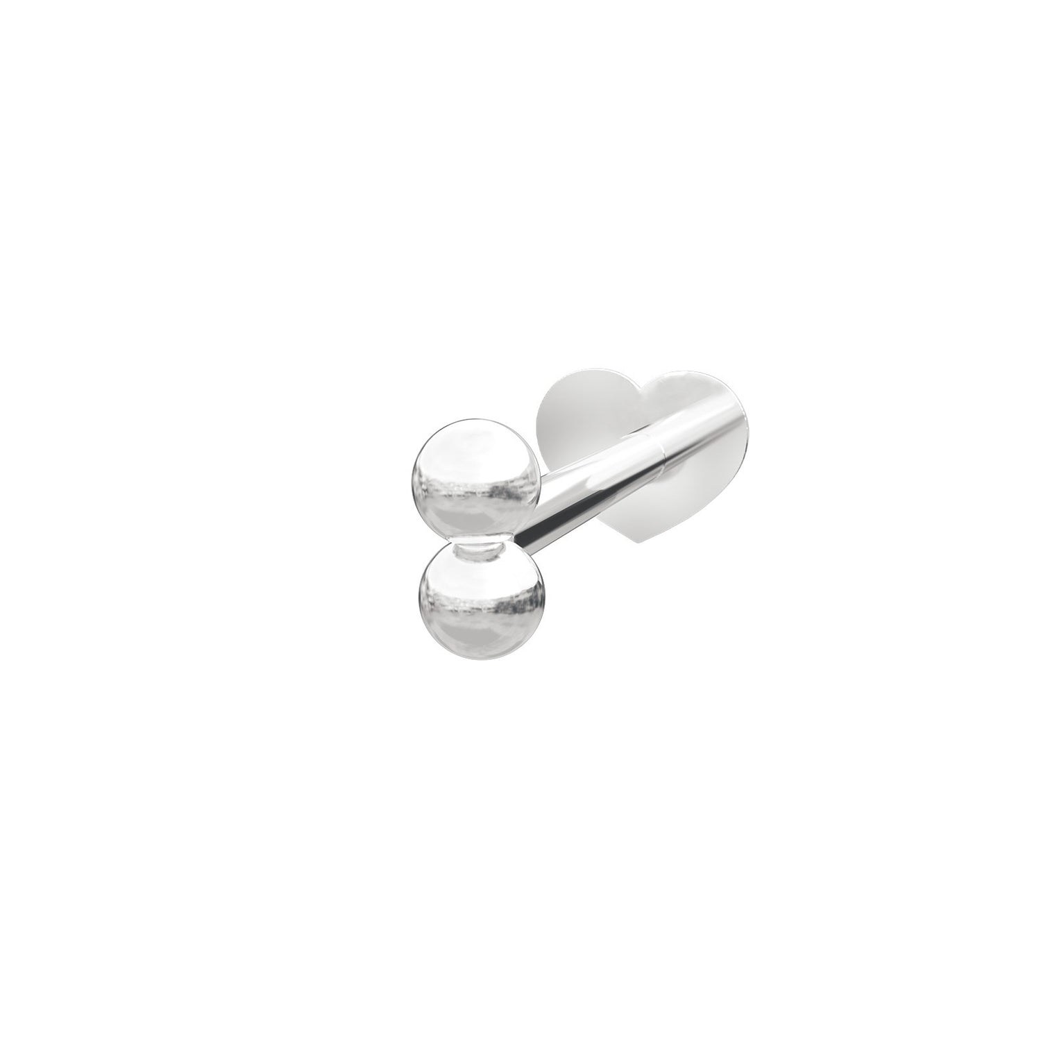 Rhd. Sil.  Labret-piercing 2*2mm Kugeln PIERCE52