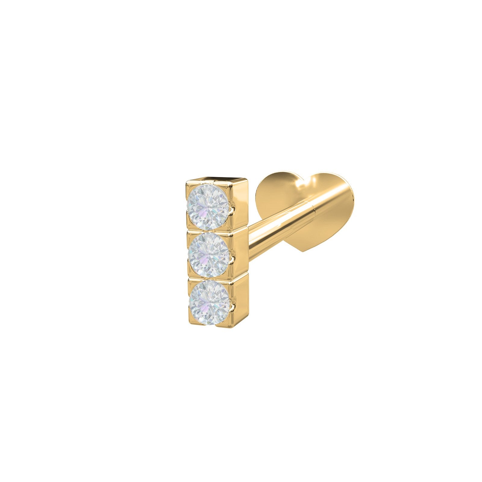 14k. Labret-piercing 3 dia. 4,4mm PIERCE52