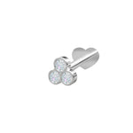 Rhd. Sil. Labret-piercing 3 CZ 3mm PIERCE52