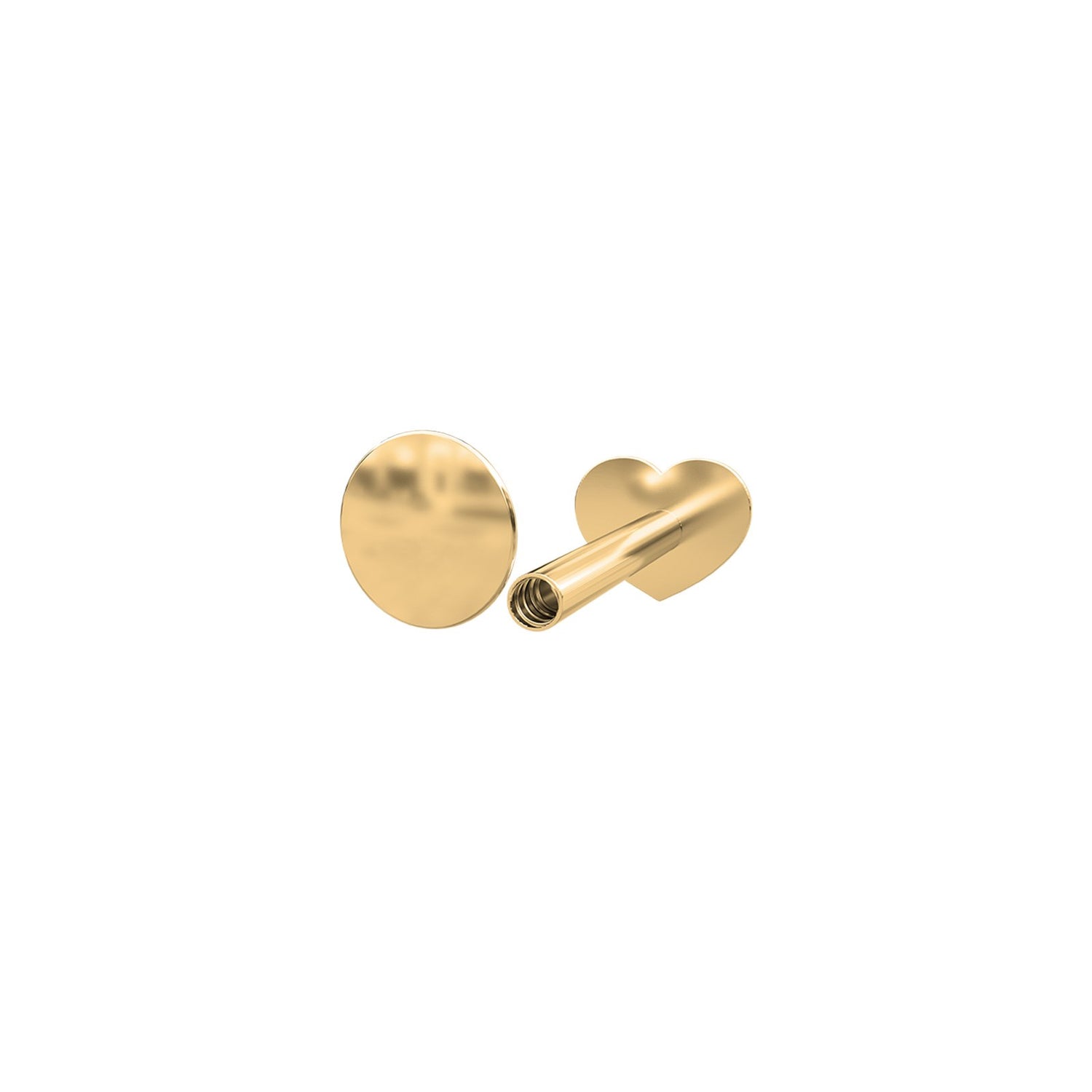 14kt. Labret-piercing plade PIERCE52 1stk