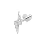 Rhd. Sil. Labret-piercing w CZ PIERCE52