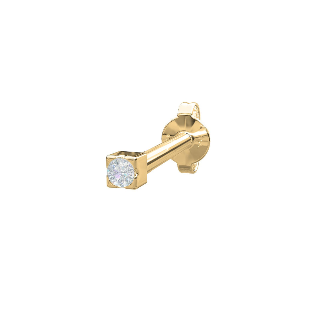 14kt. goldearring w/1 dia 0,004ct 1,5mm PIERCE52 1
