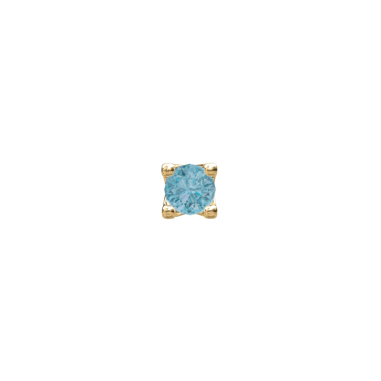 14kt. Goldohrring London topaz PIERCE52 1 Stck.