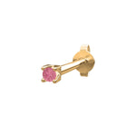 14kt. Goldohrring pink topaz PIERCE52 1 Stck.