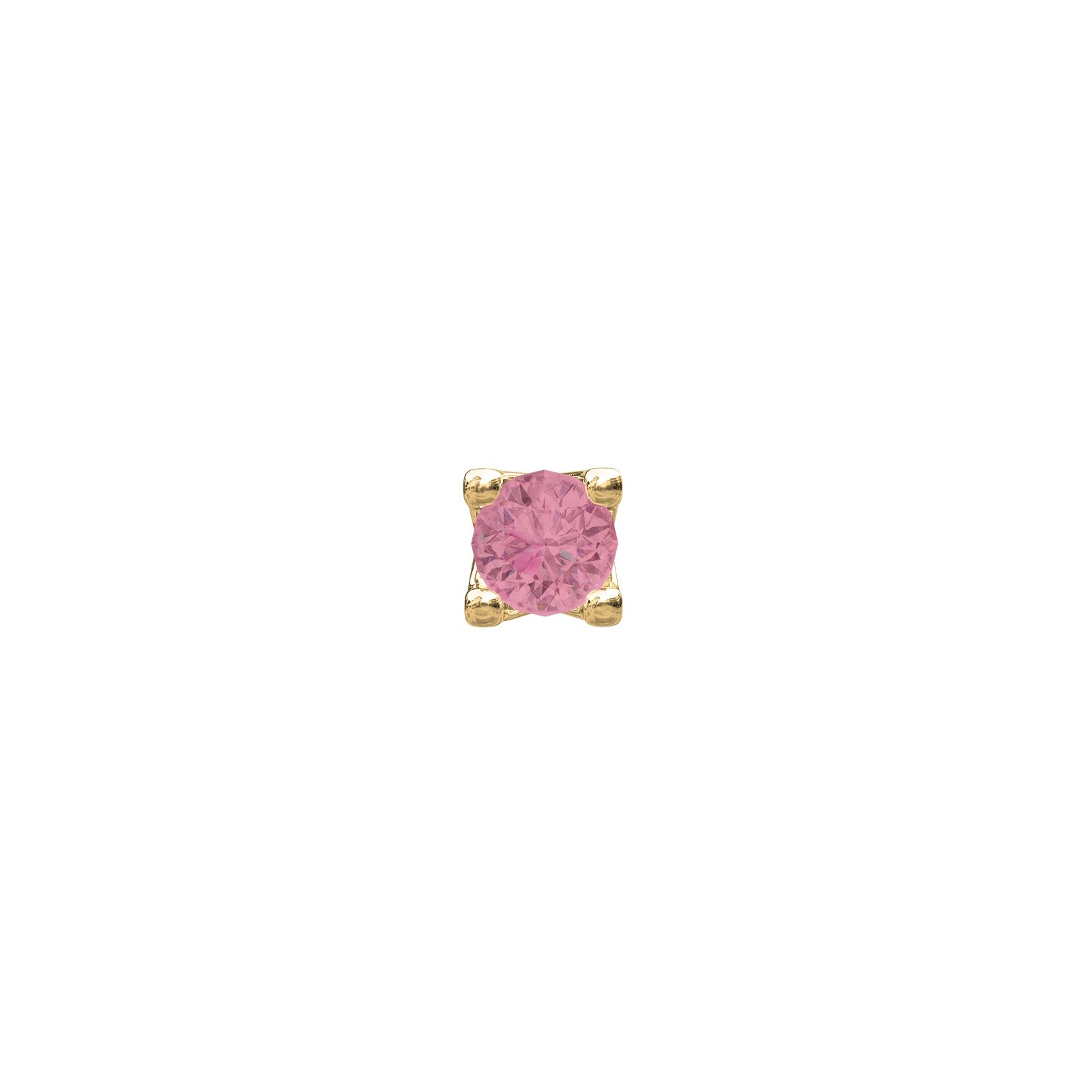 14kt. Goldohrring pink topaz PIERCE52 1 Stck.