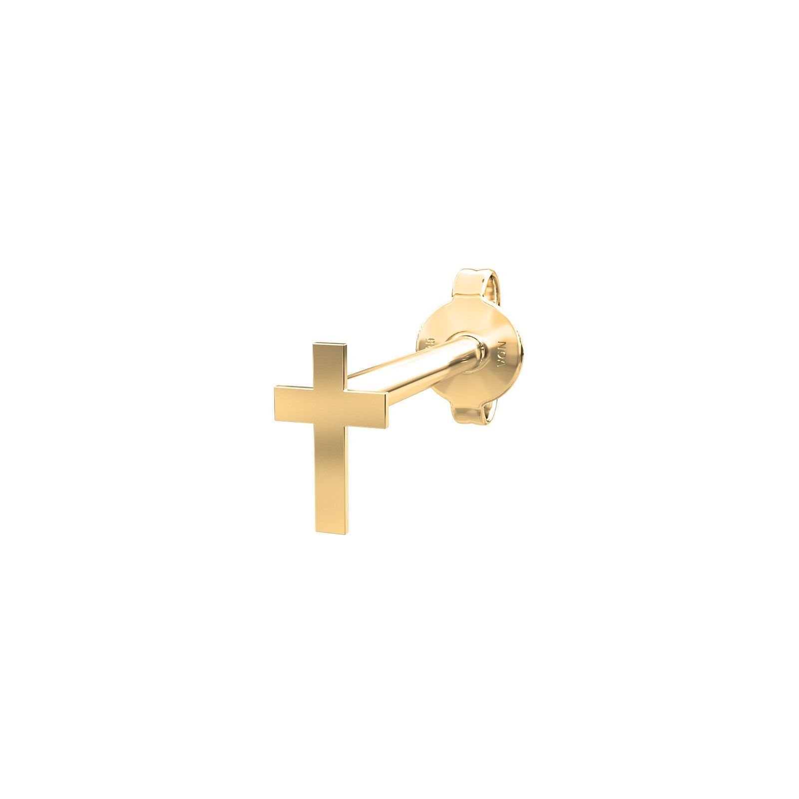 14kt. guldørestik kors PIERCE52 1stk